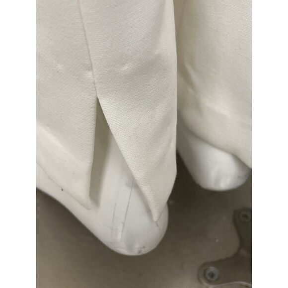 Black Halo Brooklyn Woman 3/4 Sleeve Ivory Crepe Jumpsuit Size 12 - Picture 9 of 9